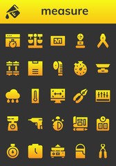 measure icon set