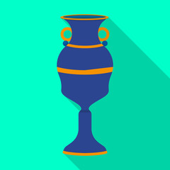 Pottery vase vector icon.Flat vector icon isolated on white background pottery vase.