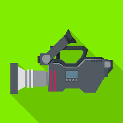 Video camera vector icon.Flat vector icon isolated on white background video camera.