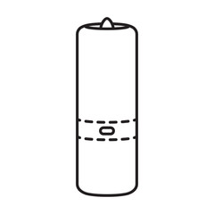 Flashlight vector icon.Outline,line vector icon isolated on white background flashlight .