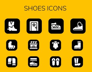 Modern Simple Set of shoes Vector filled Icons