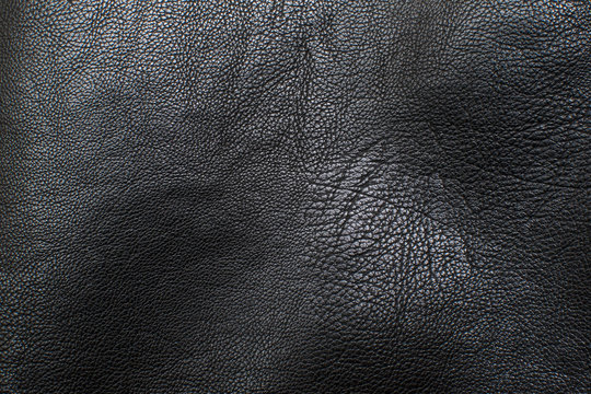 texture of black leather