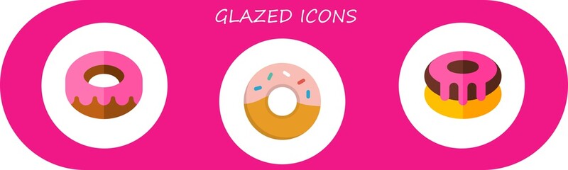 glazed icon set