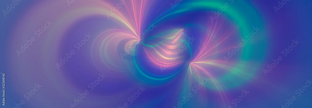 Wall mural abstract gradient multi-color background trend color 2020. the flowing lines of the waves fill the c