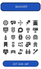 Modern Simple Set of banner Vector filled Icons