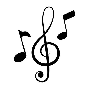 Music note icon vector sign and symbol