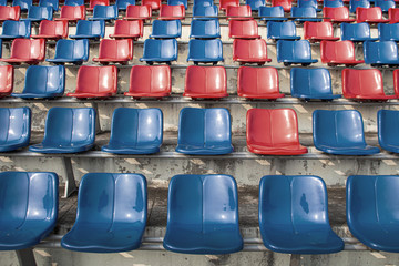 Naklejka premium empty seat on stadium for sport fanclub