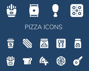 pizza icon set