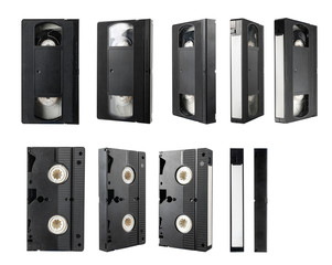 video tape cassette isolated on white background