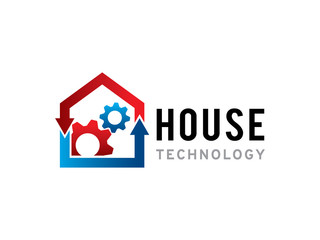 House technology logo template design, icon, symbol