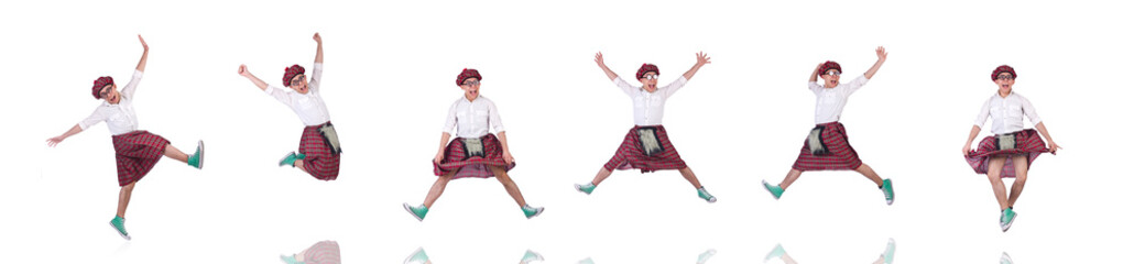 Funny scotsman isolated on the white