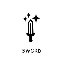 Sword flat vector icon