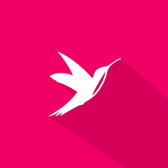 Hummingbirds fly straight up - icon illustration