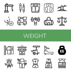 Set of weight icons