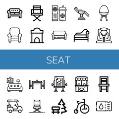 Set of seat icons