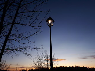 lamppost at sunset - Lilleaker 
