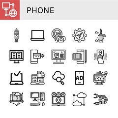Set of phone icons