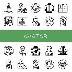 avatar simple icons set