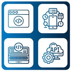 programming simple icons set