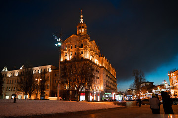 Night Independence Square - Maidan, Kyiv