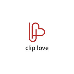 ILLUSTRATION ABSTRACT CLIP LOVE LOGO ICON TEMPLATE SIMPLE DESIGN VECTOR 
