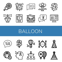 Set of balloon icons