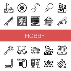 hobby icon set