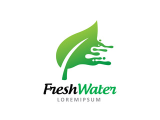 Fresh water logo template design, icon, symbol