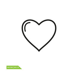 Love icon vector logo design template