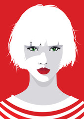 Fashion woman in style pop art. Fashion illustration