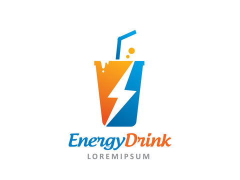 Energy Drink Logo Template Design, Icon, Symbol