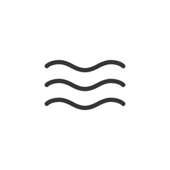 Wave Icon Flat Vector Illustration