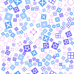 Obraz premium Flat geometric pattern texture. Multicolor abstract background for print and textile