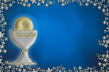 First holy communion invitation card.