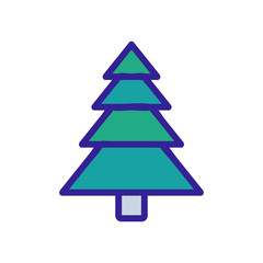 evergreen Christmas tree icon vector. Thin line sign. Isolated contour symbol illustration