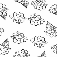 Seamless pattern on a white background. Coloring book for children and adults. Printing on paper, fabric.