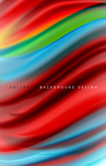 Abstract background - fluid color gradient waves, with dynamic motion line effect. Vector Illustration For Wallpaper, Banner, Background, Card, Book Illustration, landing page