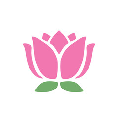 Lotus Flower Logo - Symbol of Enlightenment