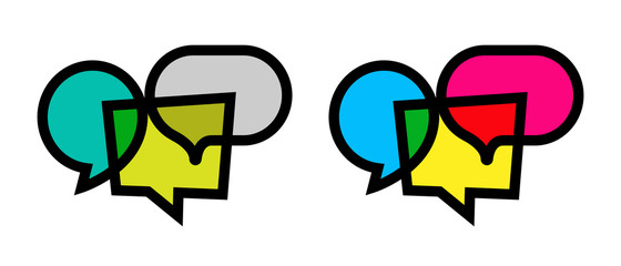 Three speech bubbles