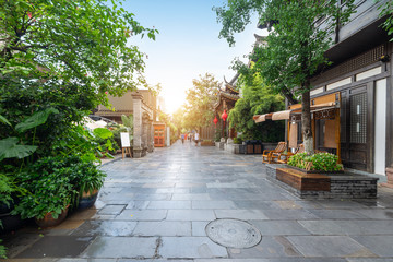 Old buildings in Kuan Alley and Zhai Alley, Chengdu, Sichuan