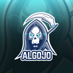 Skull esport mascot team logo