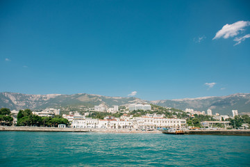 Fototapeta na wymiar The South Coast of Crimea. View from Black Sea.
