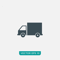 Delivery Truck Icon Design, Vector EPS10