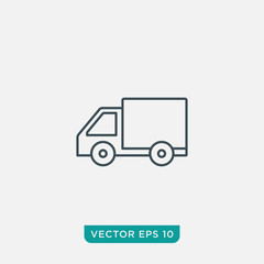 Delivery Truck Icon Design, Vector EPS10