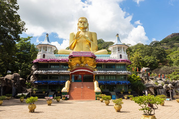 Buddha museum of Dambulla. Golden temple of Buddha in Sri- lanka.