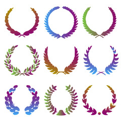 silhouette circular wreath set