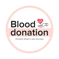 Blood Donation art concept. Donors day symbol
