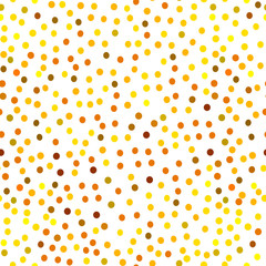 seamless pattern with confetti, sprinkles festive glitter. Brown yellow gold orange beige isolated on white background. Can be used for greeting card design, Gift wrap, fabrics, wallpapers. Vector