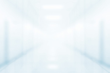 Abstract Blue Blurred Empty hallway Background From Perspective Building Hallway for backdrop design, composition art image, website, magazine or graphic commercial campaign design background