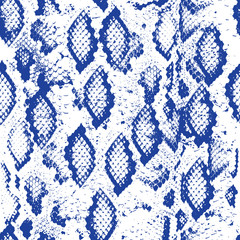 Snake skin scales texture. Seamless pattern Navy blue isolated on white background. simple ornament, fashion print and trend of the season Can be used for Gift wrap, fabrics, wallpapers. Vector